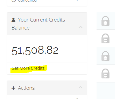 Get More Credits widget